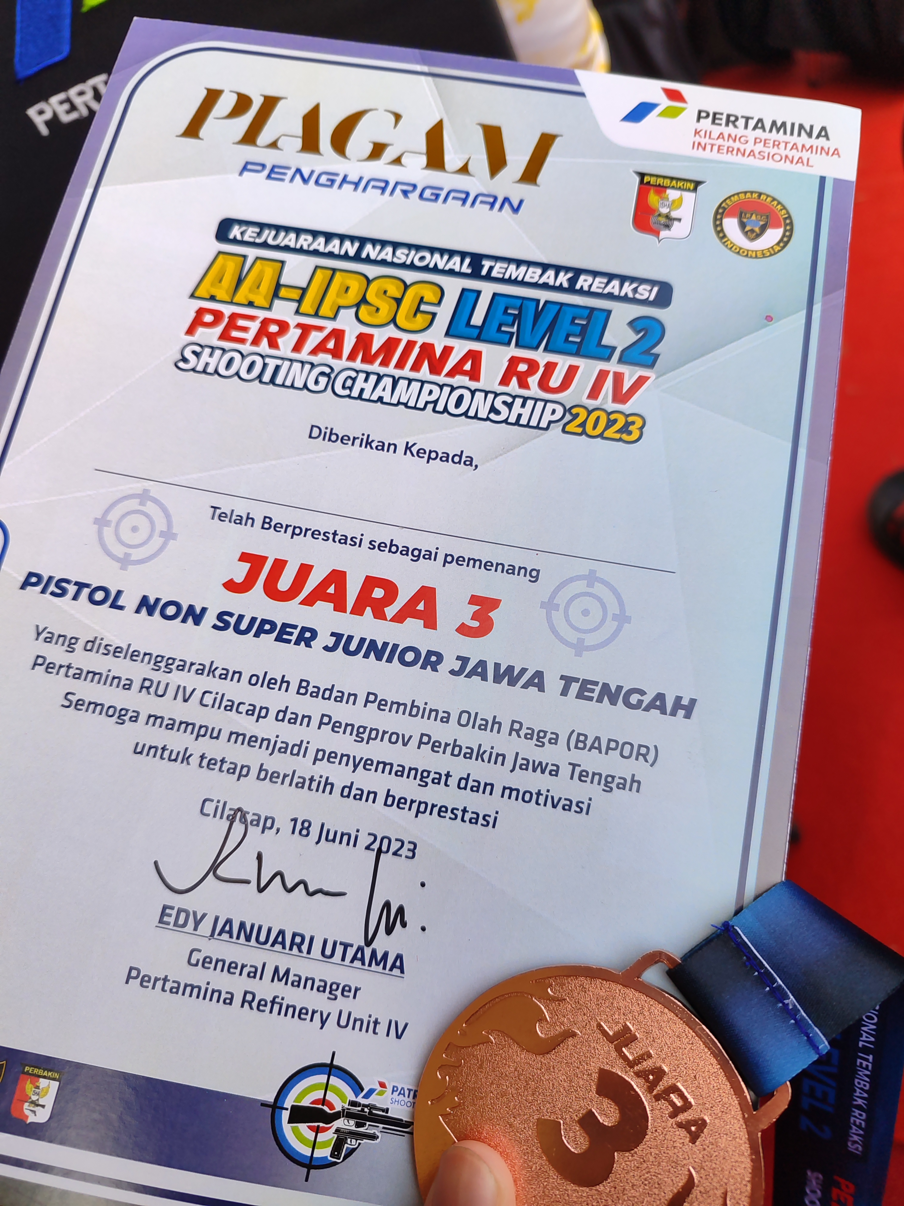 Juara 3 Pertamina RU IV 2023